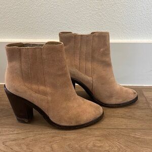 Tan Suede Booties